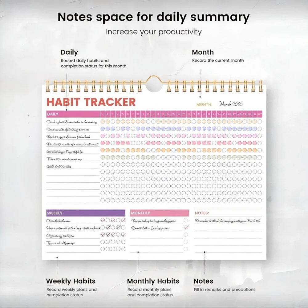 Habit Tracker Calendar/ Planner